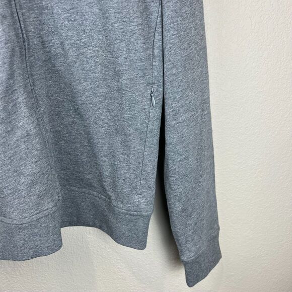 Armani Jeans Womens Full Zip Jacket Mock Neck Gray Long‎ Sleeve Size Large Logo - Picture 5 of 15